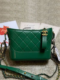 2020 CC original calfskin gabrielle small hobo bag A91810 green