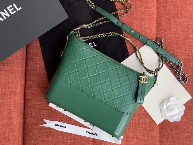 2020 CC original calfskin gabrielle hobo bag A93824 green