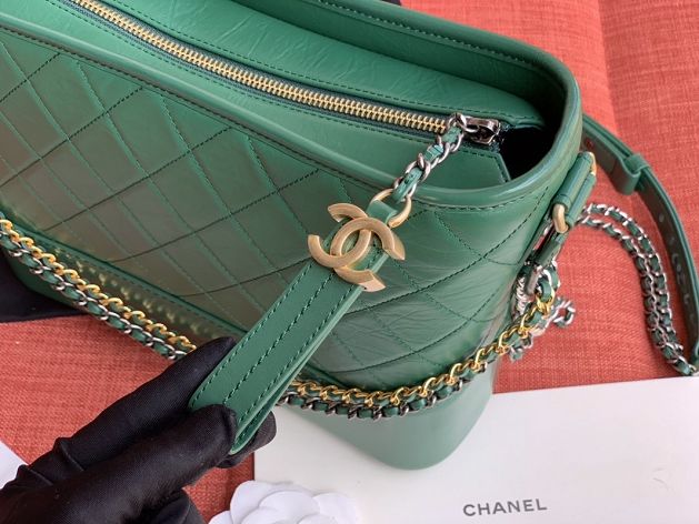 2020 CC original calfskin gabrielle hobo bag A93824 green