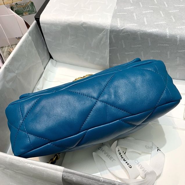 2020 CC original lambskin 19 flap bag AS1160 royal blue