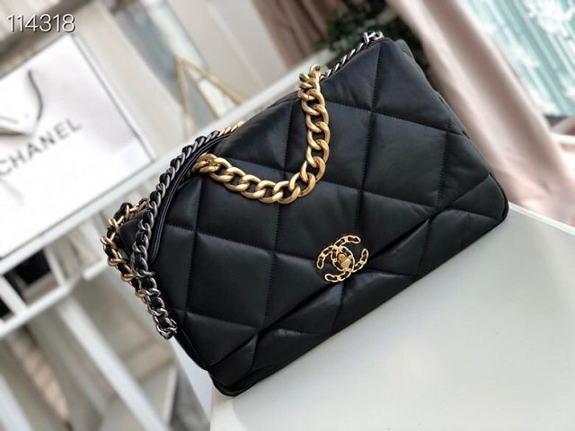 2020 CC original lambskin 19 maxi flap bag AS1162 black