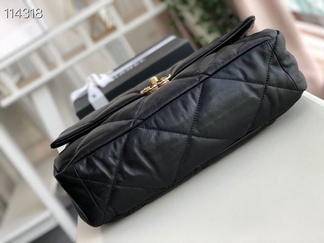 2020 CC original lambskin 19 maxi flap bag AS1162 black