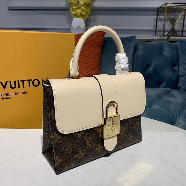 louis vuitton original calfskin&monogram locky bb M44653 beige