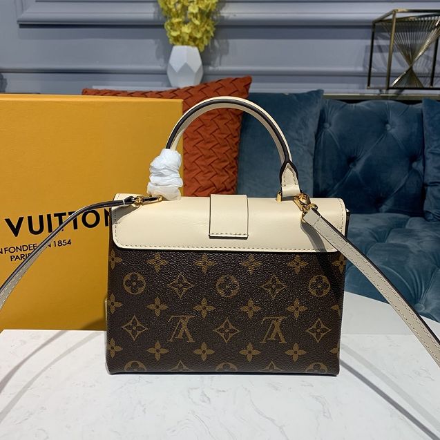 louis vuitton original calfskin&monogram locky bb M44653 beige