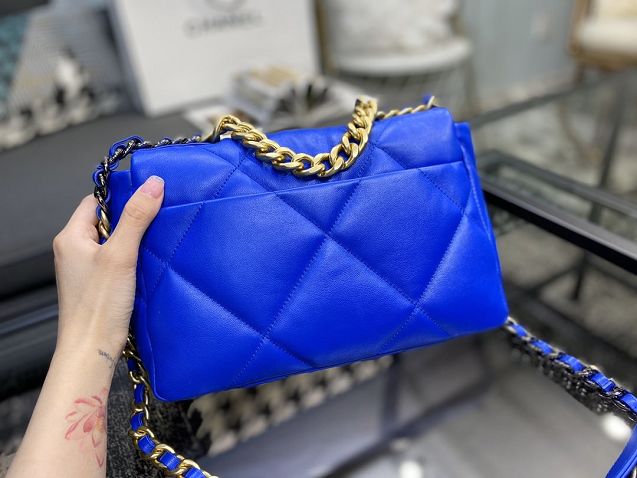 2020 CC original lambskin 19 flap bag AS1160 blue