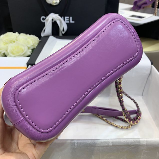 CC original calfskin gabrielle small hobo bag A91810 light purple