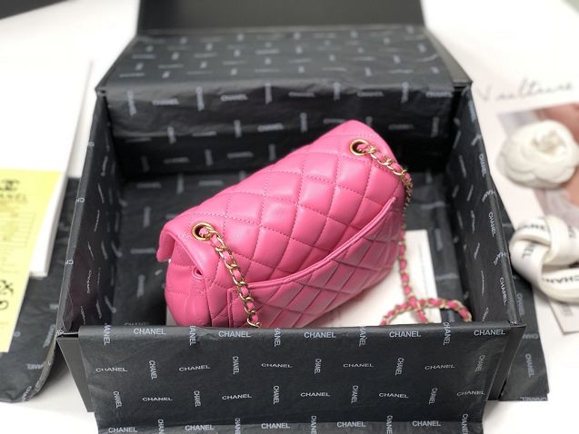 2020 CC original lambskin small flap bag AS1786 pink