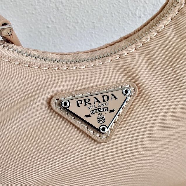 Prada original nylon mini hobo bag 1TT122 apricot