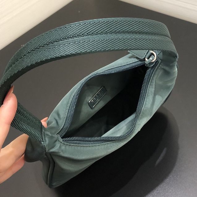 Prada original nylon mini hobo bag MV519 blackish green