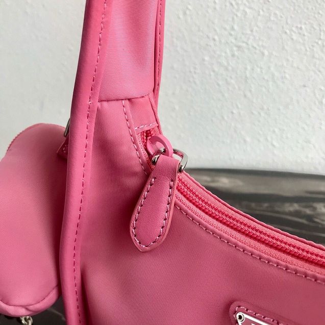 Prada original nylon re-edition 2000 hobo bag 1BC114 pink