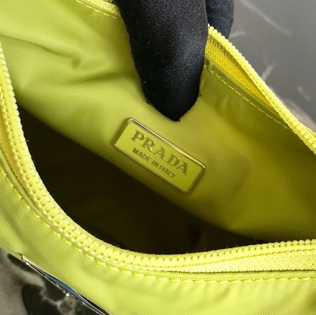 Prada original nylon mini hobo bag MV519 light green