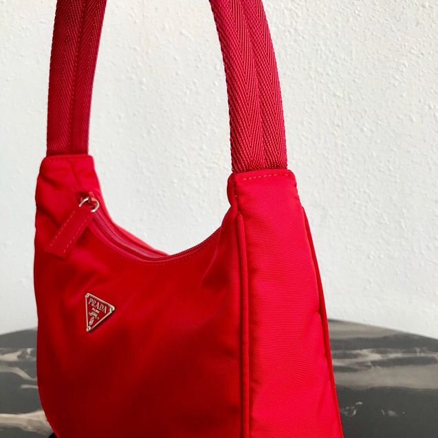 Prada original nylon mini hobo bag MV519 red