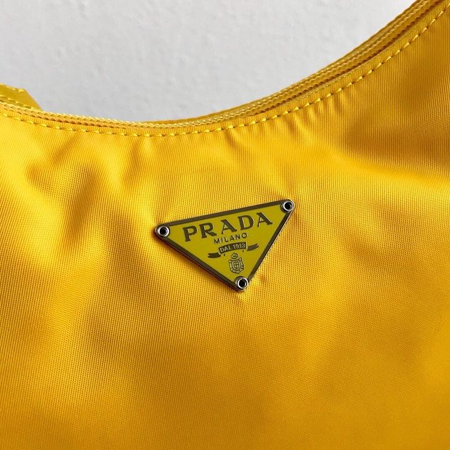 Prada original nylon mini hobo bag MV519 yellow