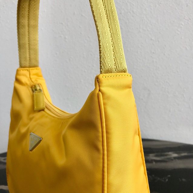 Prada original nylon mini hobo bag MV519 yellow