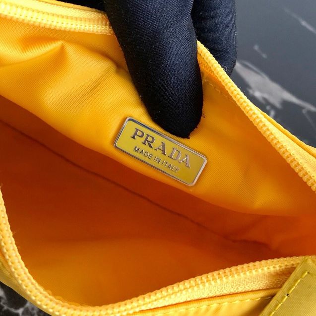 Prada original nylon mini hobo bag MV519 yellow