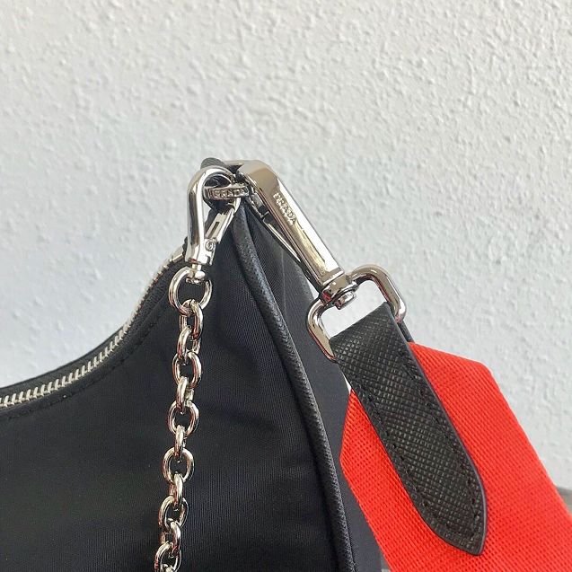 Prada original nylon shoulder bag 1BH204 black