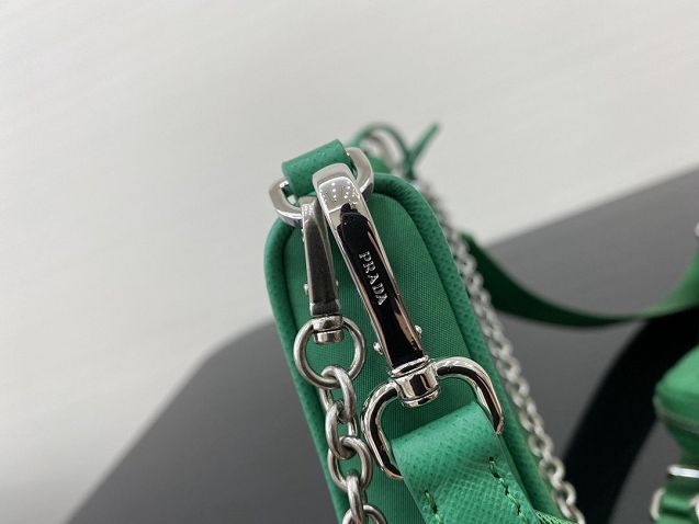 Prada original nylon shoulder bag 1BH204 green