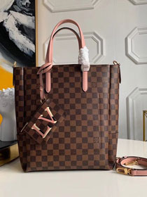 2020 louis vuitton original damier ebene belmont mm N60293 pink