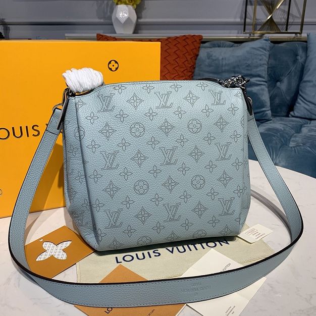 Louis vuitton original mahina leather babylone M55907 light blue