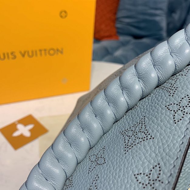 Louis vuitton original mahina leather babylone M55907 light blue