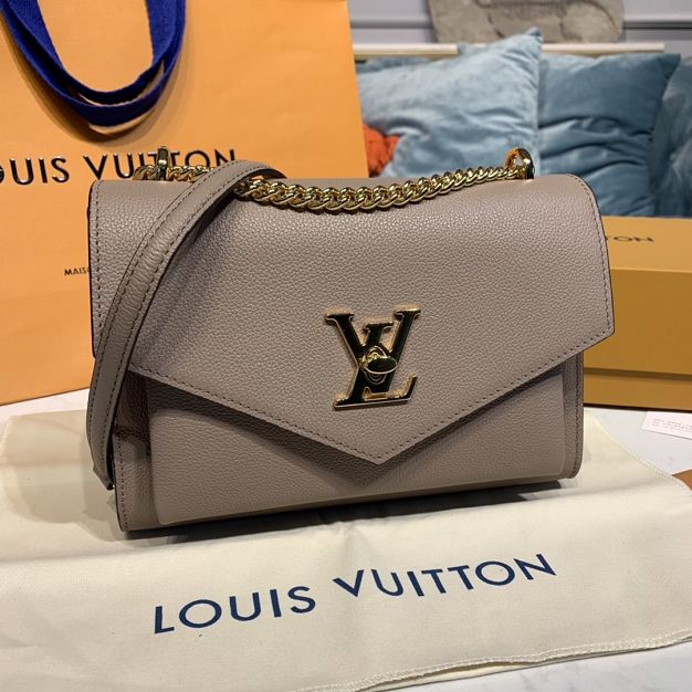 Louis vuitton original calfskin mylockme bb bag M51418 apricot