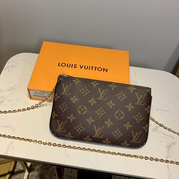 Louis vuitton original monogram double zip pochette M63905 