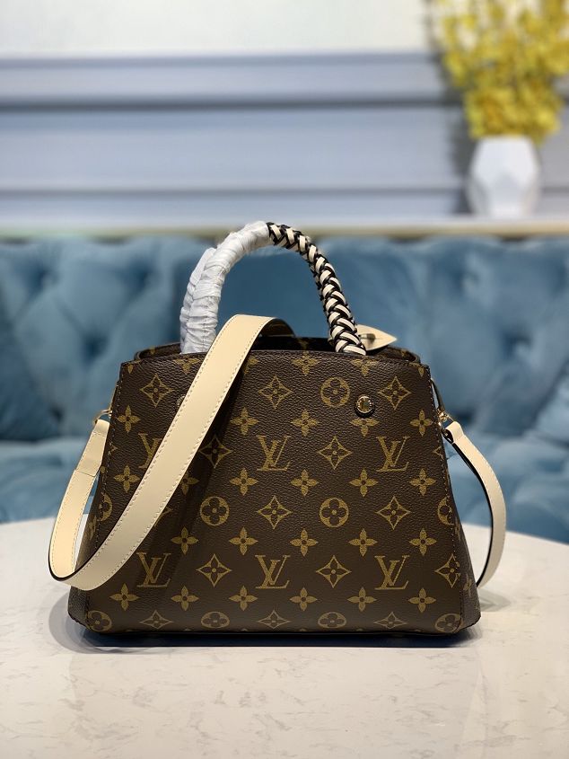 2020 louis vuitton original monogram canvas montaigne BB M45311 white