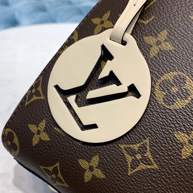 2020 louis vuitton original monogram canvas montaigne BB M45311 white