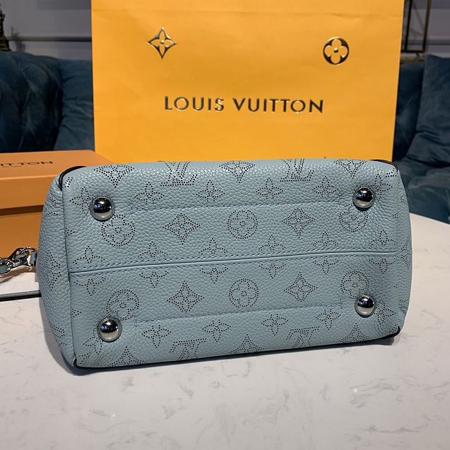 Louis vuitton original mahina leather hina pm M54351 blue