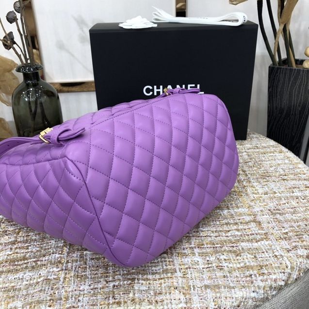 CC original lambskin large backpack A91122 purple