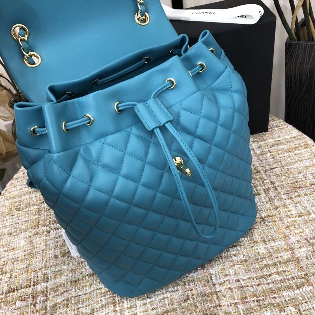 CC original lambskin large backpack A91122 turquoise