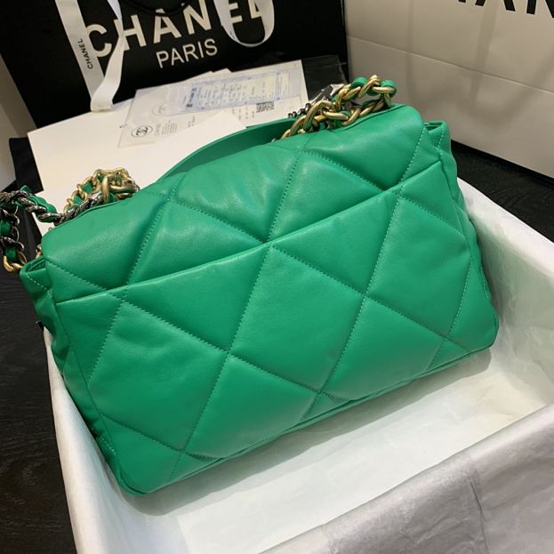 2020 CC original lambskin 19 large flap bag AS1161 green