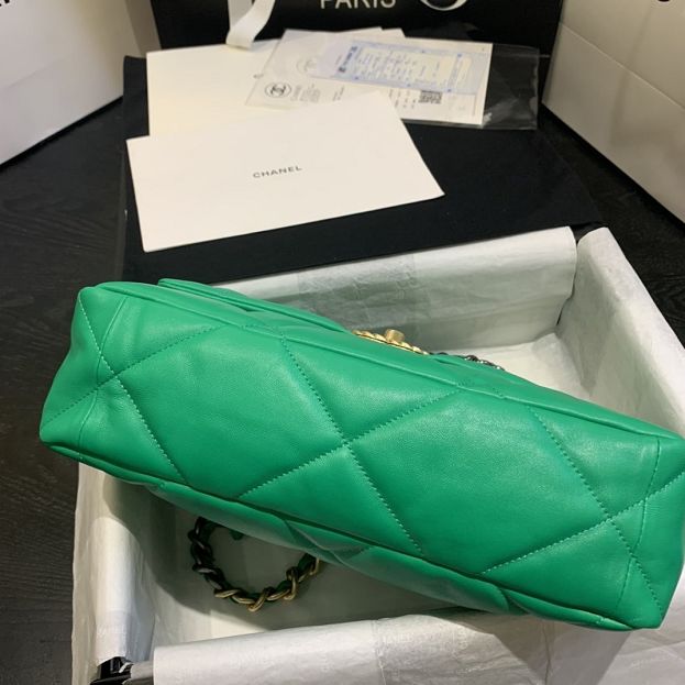 2020 CC original lambskin 19 large flap bag AS1161 green