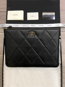 CC original lambskin large 19 pouch AP0952 black