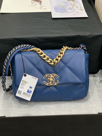 2020 CC original lambskin 19 flap bag AS1160 royal blue