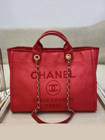 2020 CC original mixed fibers large shopping bag A66941 red