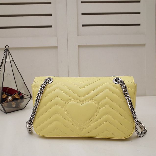 GG original calfskin marmont small shoulder bag 443497 yellow