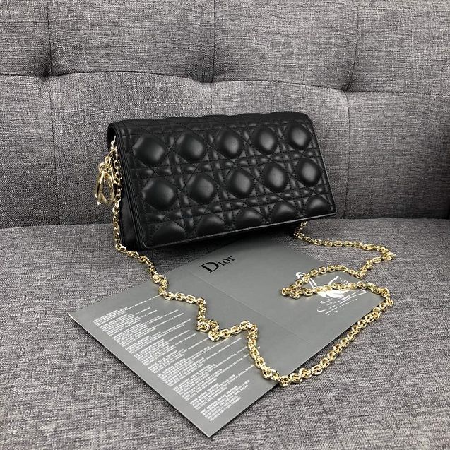 Lady dior original lambskin clutch S0204 black