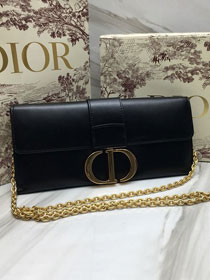 Dior original calfskin 30 montaigne clutch bag M9206 black