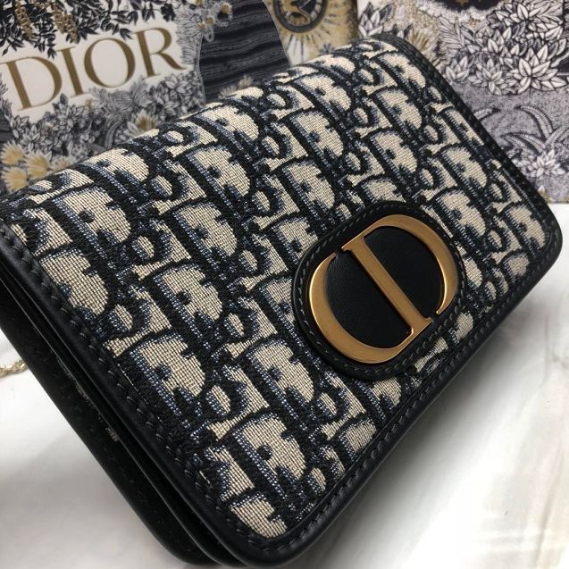 Dior original canvas 30 montaigne 2-IN-1 pouch S2086 black