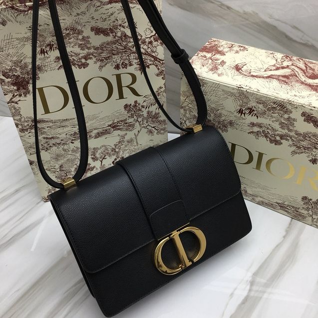 Dior original grained calfskin 30 montaigne bag M9203 black