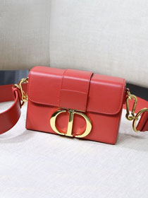 Dior original smooth calfskin mini 30 montaigne bag M9204 red