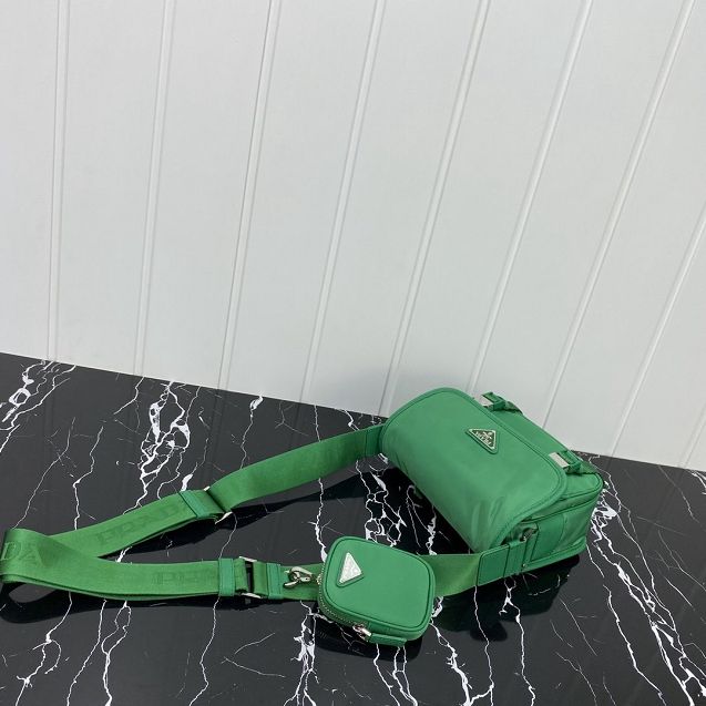 Prada original nylon shoulder bag 2VD034 green