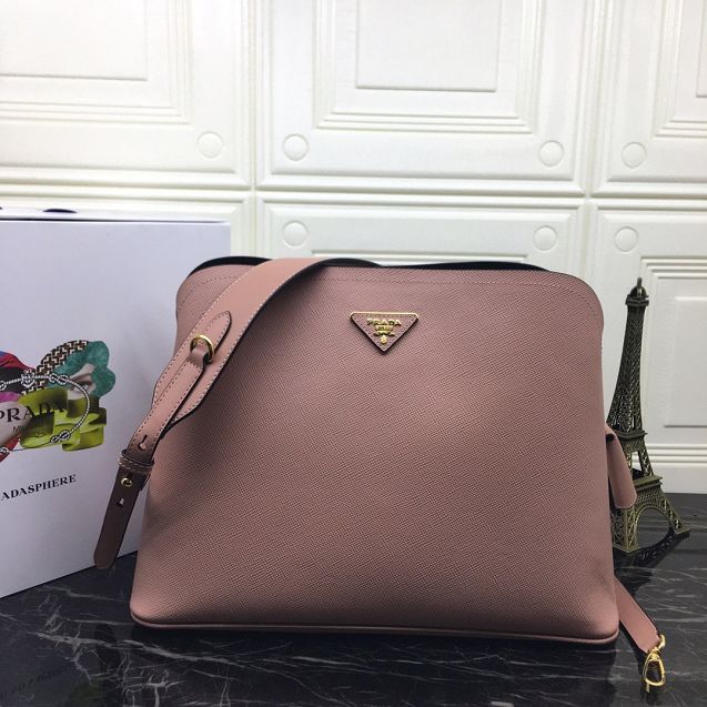 Prada original saffiano leather matinee handbag 1BA249 nude