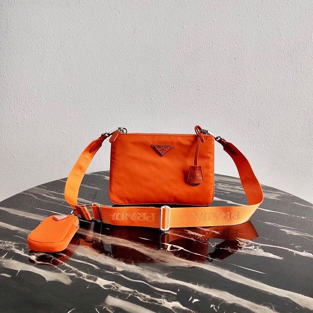 Prada nylon re-edition 2000 shoulder bag 1BH046 orange