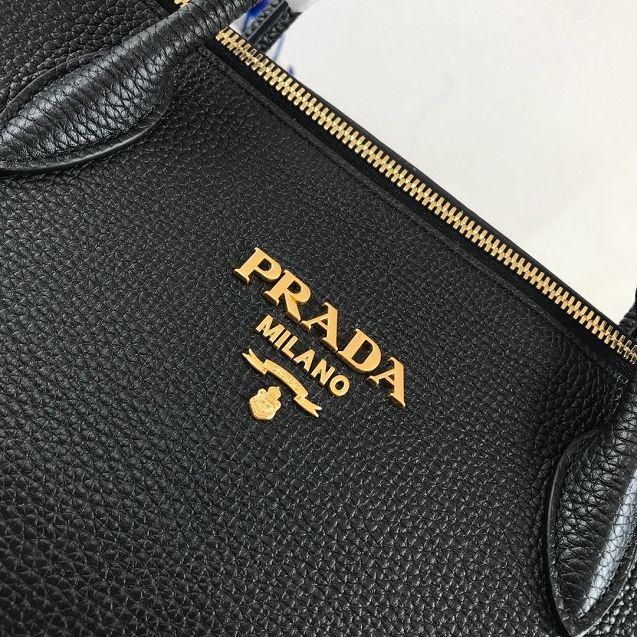 Prada original grained calfskin tote handbag 1BA157 black