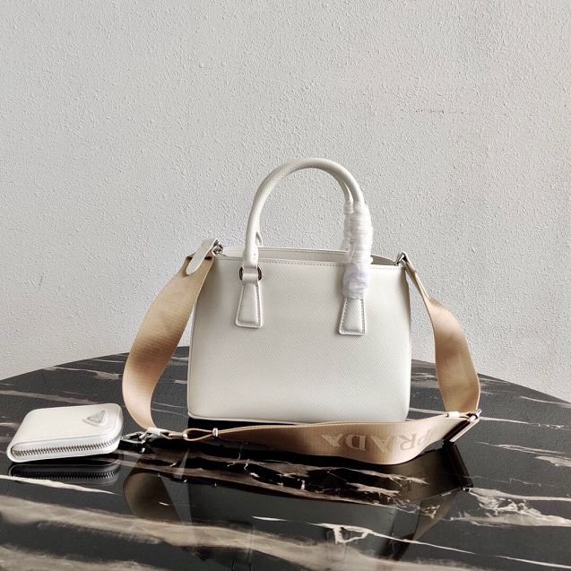 Prada original saffiano leather galleria micro bag 1BA296 white