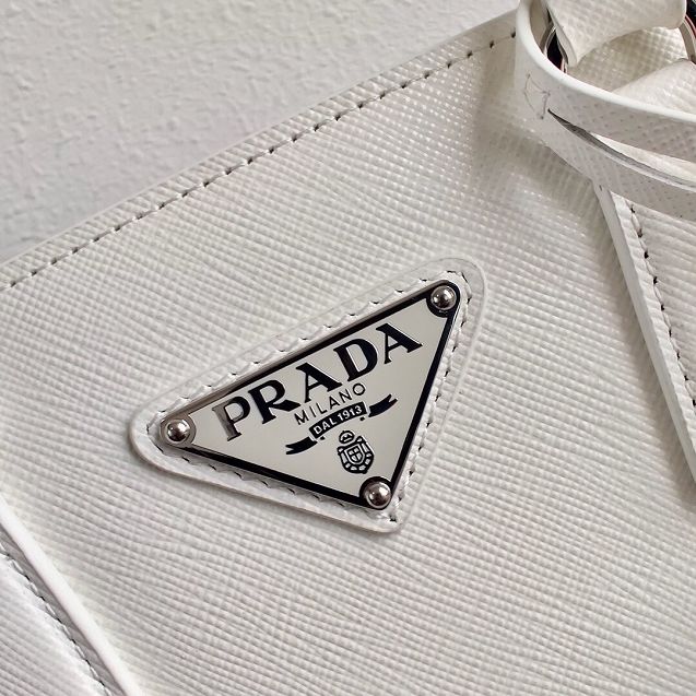 Prada original saffiano leather galleria micro bag 1BA296 white