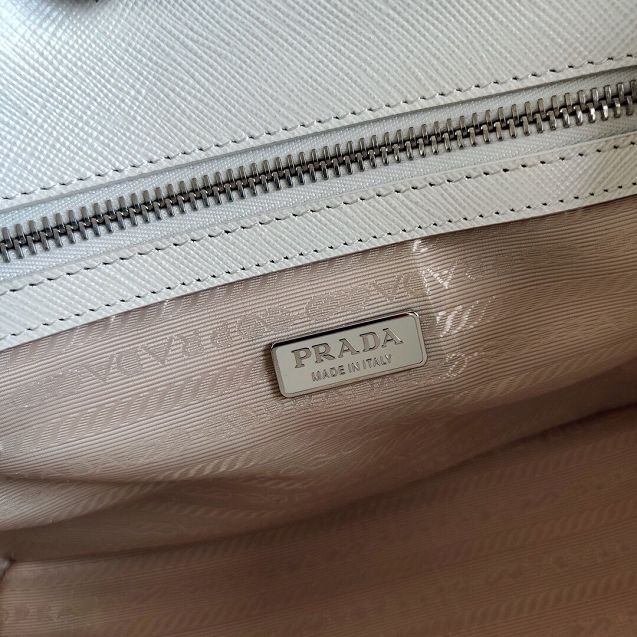 Prada original saffiano leather galleria micro bag 1BA296 white