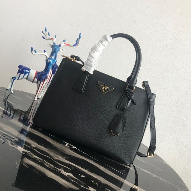 Prada original saffiano leather medium tote bag 1BA1801 black